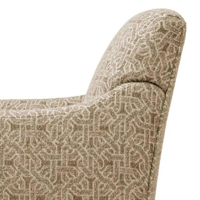Beige Jacquard Lounge Chairs, Set of 2 For Sale - Image 9 of 12
