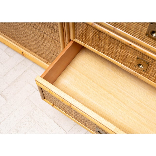 1970s Dal Vera Cane & Bamboo Chest For Sale - Image 15 of 16