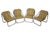 Group of 4 pieces, armchairs with tubular steel structure (chrome-plated) with cognac-coloured leather seat. Armchairs...