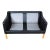 Børge Mogensen 2322 2-Seater Sofa in Black Bison Leather and Oak by Børge Mogensen for Fredericia, 1890s For Sale - Image 4 of 9