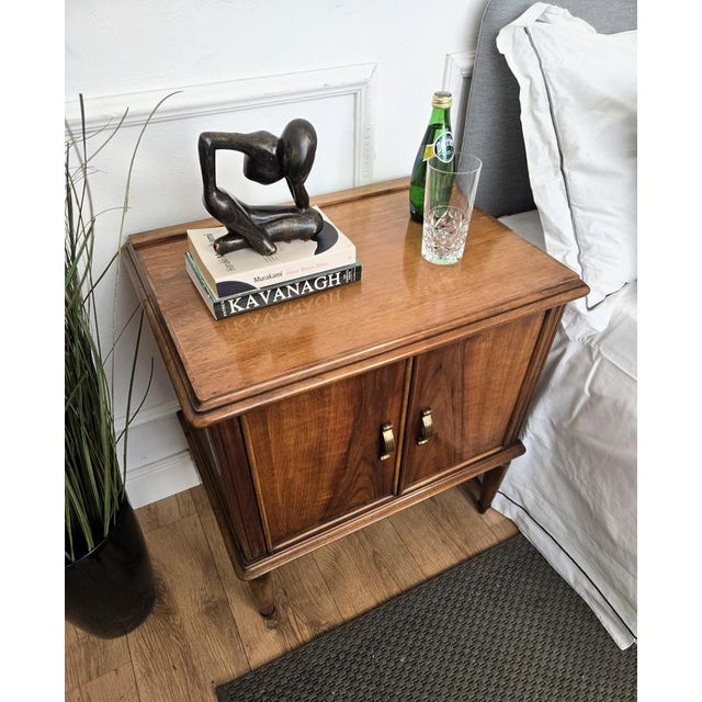 Mid-Century Italian Wood Bedside Tables, 1950s, Set of 2 For Sale - Image 4 of 11