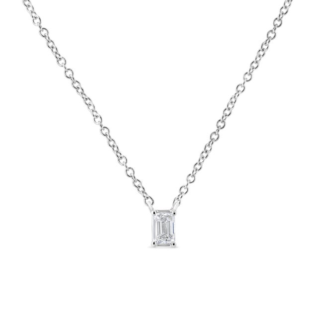 Elevate your everyday look with this unique 1/3 cttw solitaire diamond pendant. This beautiful necklace is crafted in 14k...