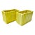Vintage Yellow Ceramic Fluted Planters, Pair – Mid-Century Modern For Sale