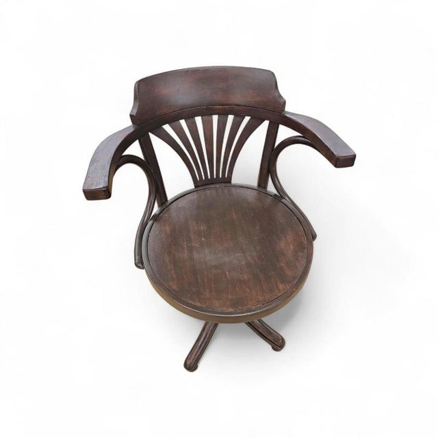 Viennese Secessionist / Art Nouveau Style Bentwood Swivel Desk Chair Width 60 Depth 55 Height 82 Seat height 48 cm