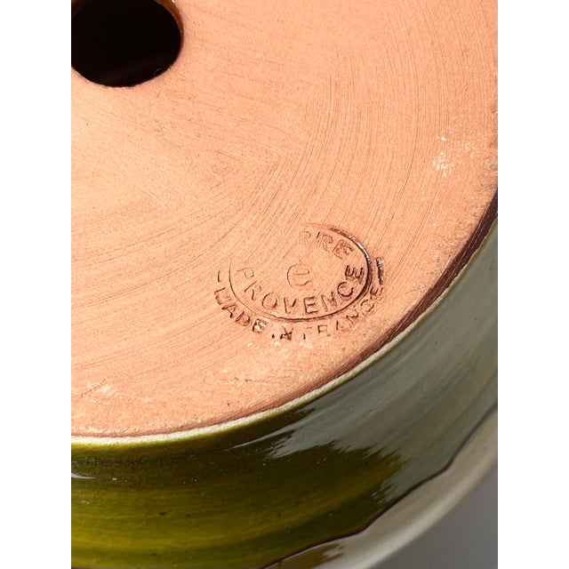 Yellow Terre E Provence Yellow & Green Ceramic Jardinière Planter Pot For Sale - Image 8 of 8