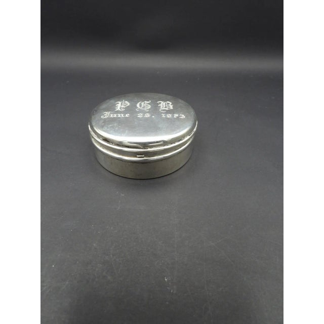 Metal 1970s Vintage Sterling Silver Thomae Co Jewelry Presentation Display Trinket Box For Sale - Image 7 of 8