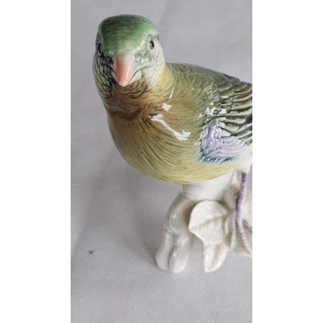 Vintage Porcelain Figurine Female Crossbill, Signed Ke For Sale - Image 10 of 11
