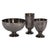 2020s Textured Smoke Black Metal Footed Bowl- Small For Sale - Image 5 of 9