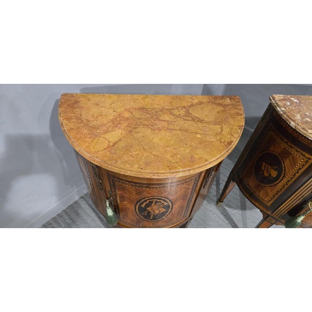 French Marquetry Cabinets, Set of 2 For Sale - Image 10 of 13