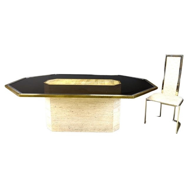 Vintage Etched Brass Art Table with Glass by Roger Vanhevel, 1970 For Sale - Image 12 of 12