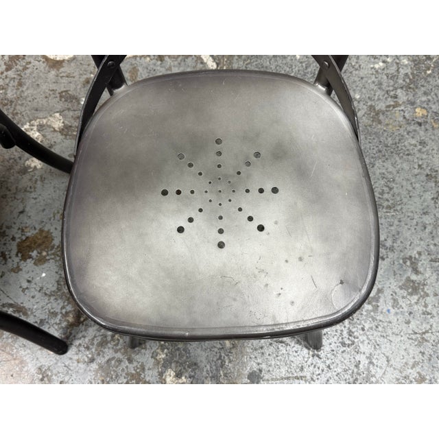Black Restoration Hardware Metal Madeleine Side Chairs, Pair For Sale - Image 8 of 12