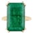 12.59 Ct Emerald Solitaire Contemporary Cocktail Ring Size 6 by VRJewels in 18k Yellow Gold For Sale