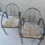 Mid 20th Century Steel and Rush Curved Armchairs Stackable Set of 6 For Sale - Image 4 of 12