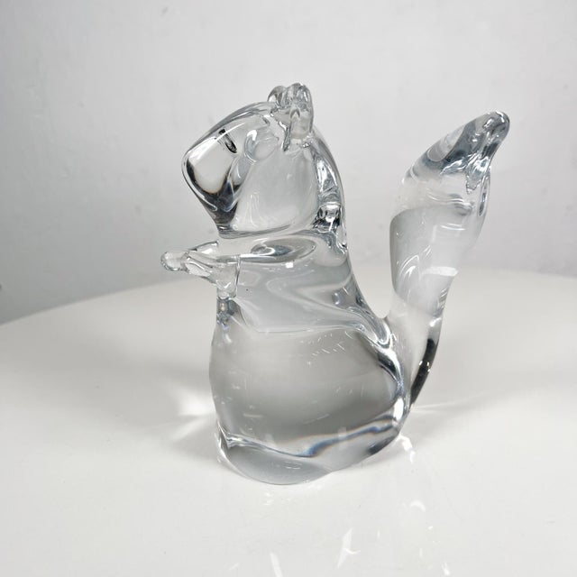AMBIANIC presents Daum France Lead Crystal Squirrel Figurine Sculpture Signed by maker made in France. 4.5 d x 4 w x 6 h...