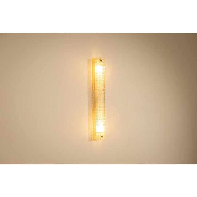 Mid-Century Modern Large Murano Glass Wall Lamp from Venini, Italy, 1970s For Sale - Image 3 of 13