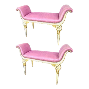 Late 19th Century Pair of Antique Italian Neoclassical Benches