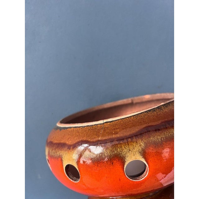 Red Ceramic Pendant Lamp, West Germany For Sale - Image 11 of 13