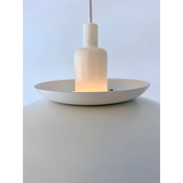Large Vintage Danish Form-Light Pendant Lamp in White and Cobalt Blue, Denmark, 1970s For Sale - Image 12 of 18