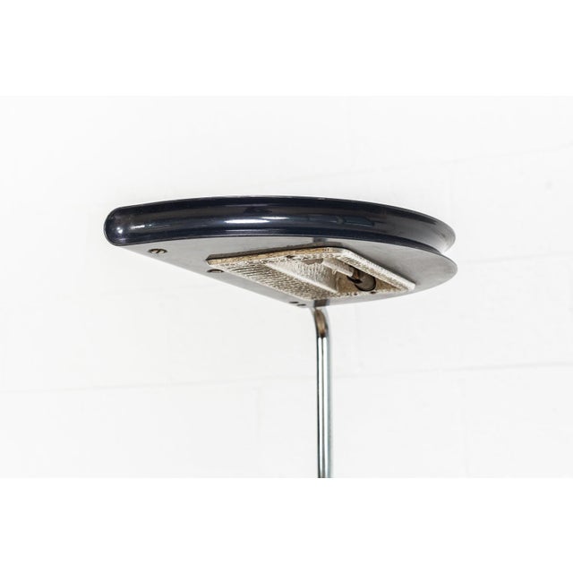 Metal Mid Century Mezzaluna Black Floor Lamp by Bruno Gecchelin For Sale - Image 7 of 9