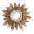 Vintage French Rustic Giltwood Sunburst Mirror For Sale