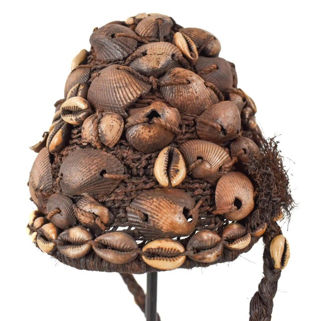 Early 20th Century Lega Bwami Society Shell Hat For Sale - Image 4 of 8