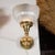 Set of Four American Classical Brass and Halophane Glass Sconces For Sale - Image 4 of 7
