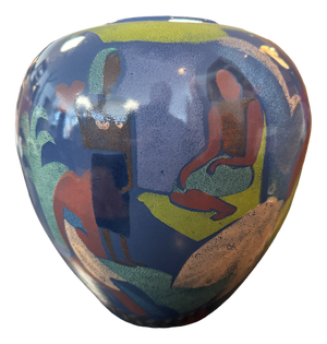 Papeete Earthenware Vase from Pornic, 1980s
