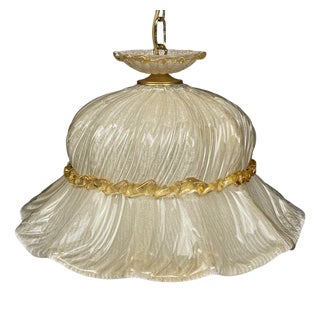 Vintage Murano Glass Pendant Lamp Bonnet, Italy, 1970s For Sale