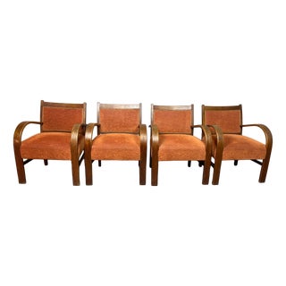 Dutch Art Deco Sculptural Armchairs, 1930s, Set of 2 For Sale