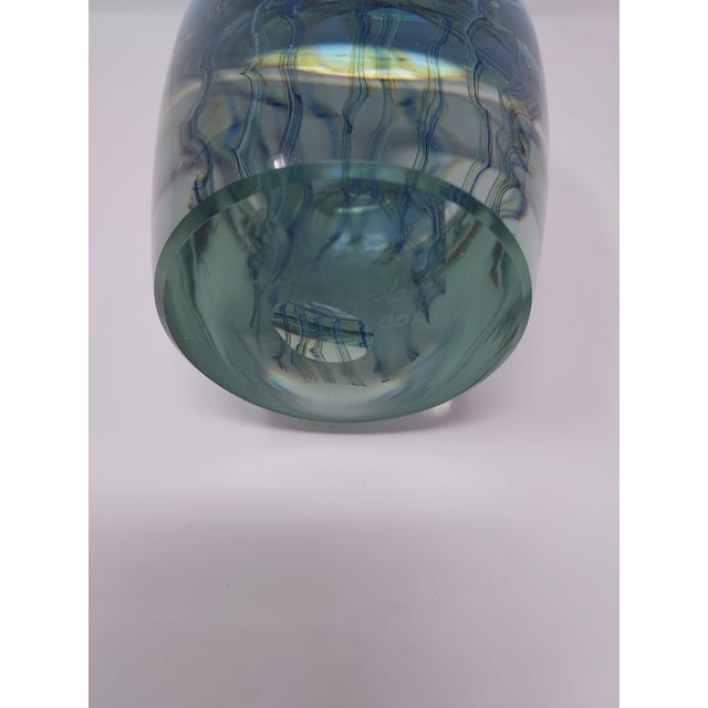 2000 - 2009 Robert Eickholt Blown Glass Jelly Fish Sculpture Paperweight Signed on Base "Eickholt 2006 Coaf" For Sale - Image 5 of 9