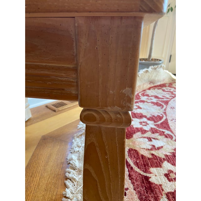 Late 20th Century Altavista Lane White Oak Square Side Table — Farmhouse Style No. 1513-17 For Sale - Image 5 of 6