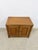 MCM Cabinet Brass Pulls Checker Panel Doors Vintage Mid-Century Storage For Sale - Image 4 of 8