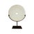 Hand-Carved Indonesian Marble Disk on Stand, 10 Inches For Sale - Image 9 of 15