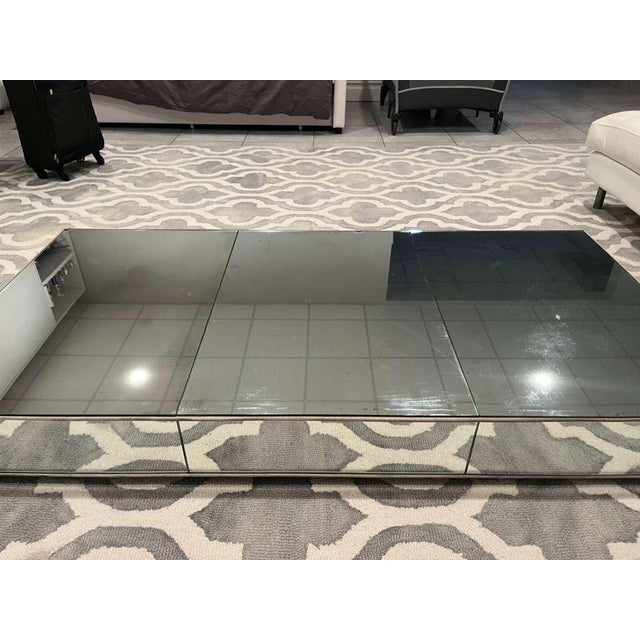 Modern Attributed to Paola Navone for Baxter "Boîte" Antiqued Murano Mirror Low Table For Sale - Image 3 of 3