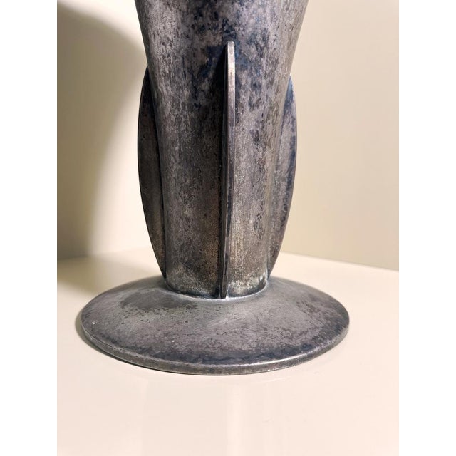 Metal Large Silver-Plated Amphora Vase from WMF, 1925 For Sale - Image 7 of 10
