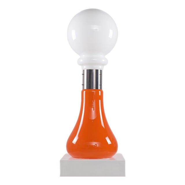 Glass Floor Lamp, 1970s For Sale