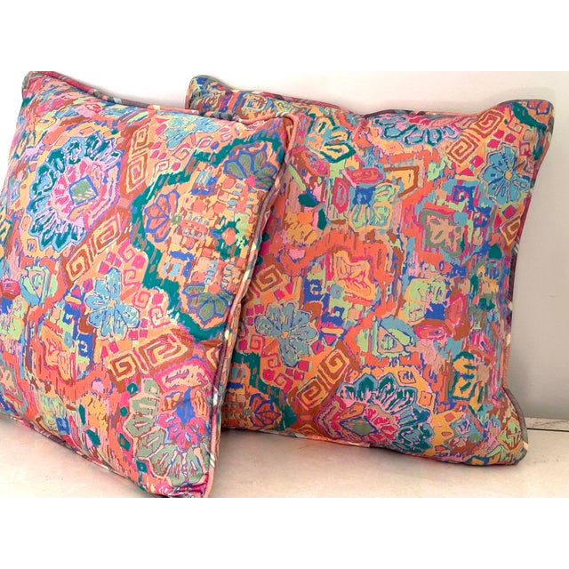 Late 20th Century Small Vintage Throw Pillow Pair For Sale - Image 5 of 9