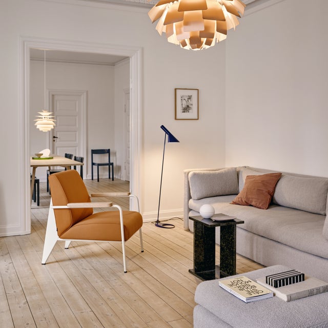 Mid-Century Modern Hot! Electric Orange Aj Floor Lamp For Sale - Image 3 of 4
