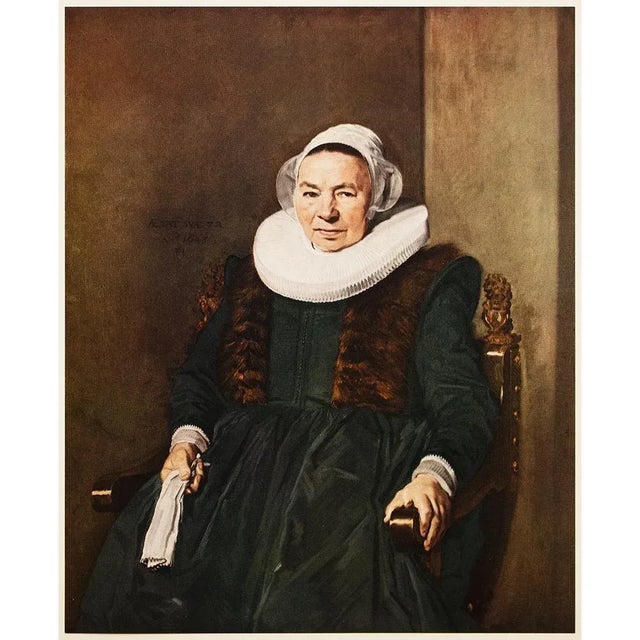 Coffee 1954 After Frans Hals "Vrouw Bodolphe", Vintage Full-Color Print For Sale - Image 8 of 8