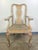 Set of Eight Queen Anne Dining Chairs, Carved Wood, Distressed Finish For Sale - Image 12 of 16