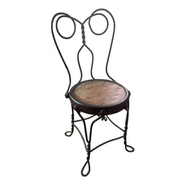 Antique Ice Cream Parlor Chair - Childs - Twisted Wire For Sale