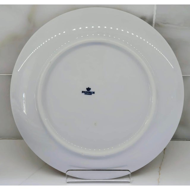 Ceramic Vintage Heinrich & Co. “Gypsy” Floral Porcelain Dessert Plates, Set of 6, Germany For Sale - Image 7 of 8