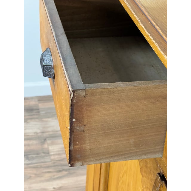 Antique Victorian Grain Painted Country Jelly Cupboard C. 1870 For Sale In Boston - Image 6 of 9