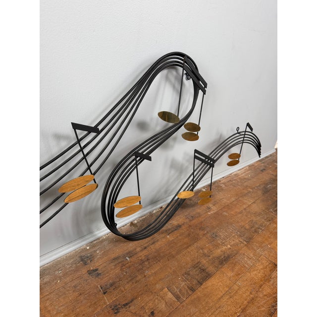 1990s Signed Curtis Jere Musical Note Wall Hanger For Sale - Image 5 of 9