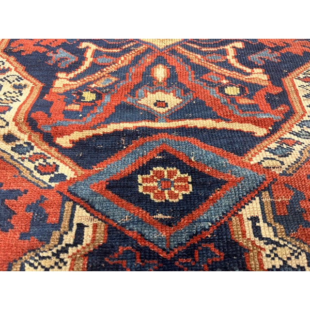 Late 19th Century Antique Persian Afshar Rug 4’0" X 5’1" For Sale - Image 5 of 7