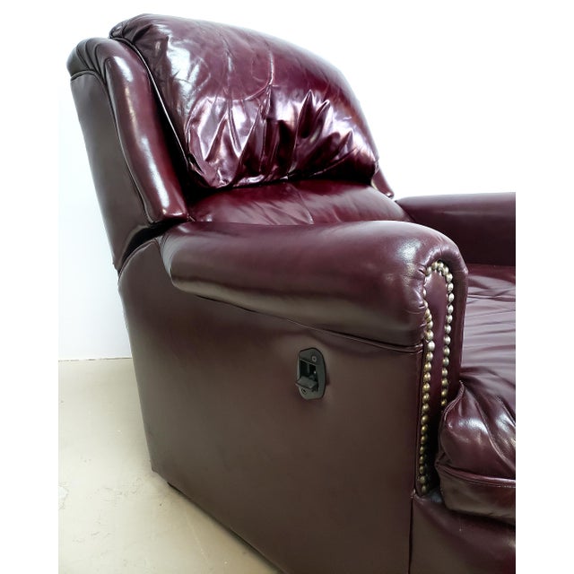Vintage Leather Recliner Chair & Ottoman by BradingtonYoung Chairish