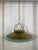 Mid Century Modern Brass and Frosted Glass Flying Saucer Style Chandelier For Sale - Image 10 of 11