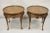 Mid 20th Century Pair Baker Furniture English Queen Anne Style Burl Walnut Round Side End Tables For Sale - Image 10 of 12
