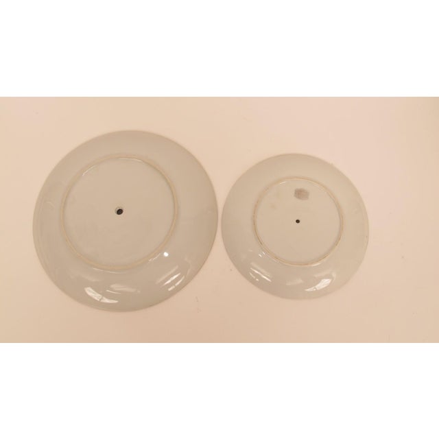 Japan Ucagco 1960 Christmas Iridescent Holly Cookie Plate Stacked Tier - Set of 2 Plates For Sale In Tampa - Image 6 of 7
