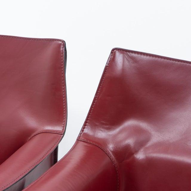 Cab 413 Chairs by Mario Bellini for Cassina, 1990s, Set of 2 For Sale - Image 9 of 14